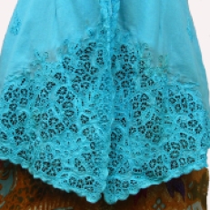 Blue Embroidered Kebaya